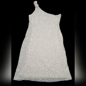 Aidan Mattox Women's Dress|| Color: White With Sequins|| Size:4